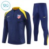 Atlético Madrid Trenings Collegegenser 2025-26 Kvart-Zip Navy - Barn